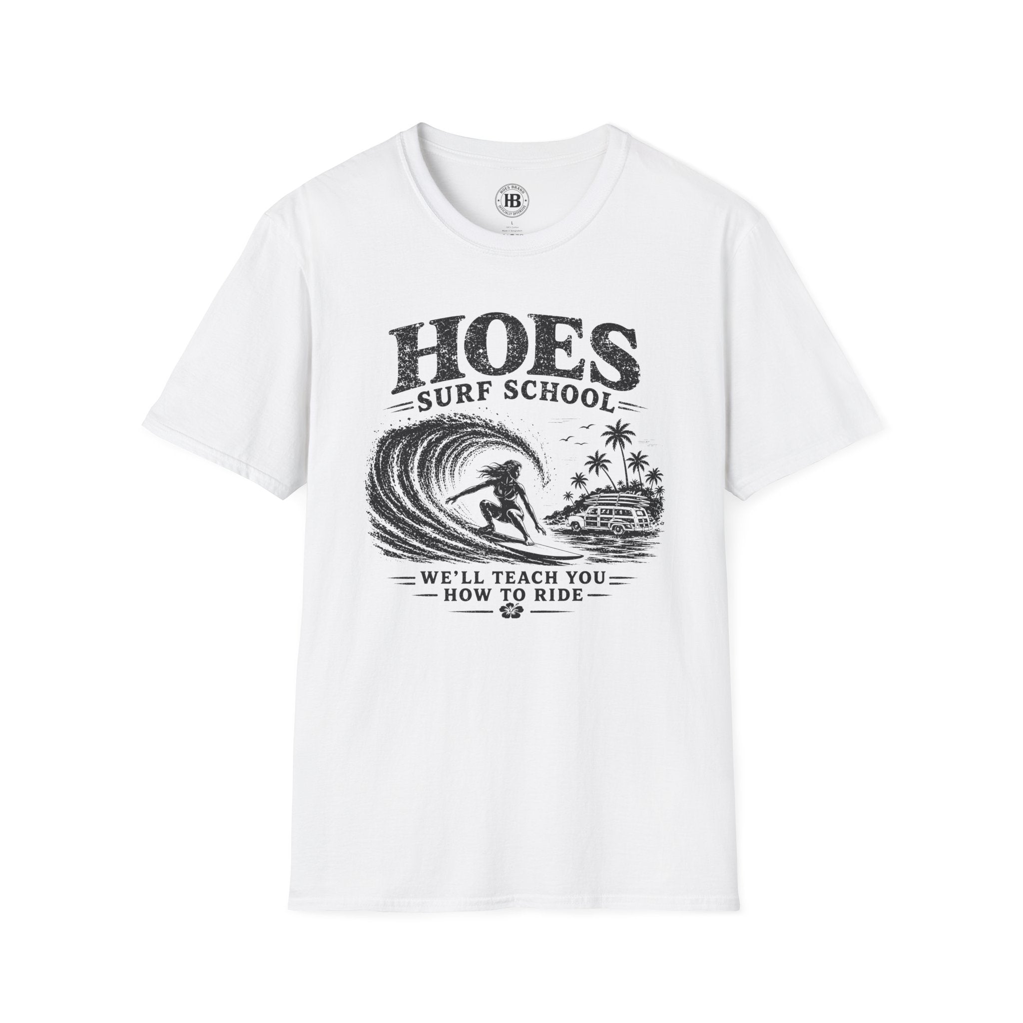 Hoes Surf School Tee – She Rides – Hoes Clothes