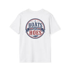Boats and Hoes Badge Full Color Front & Back Tee – Hoes Clothes