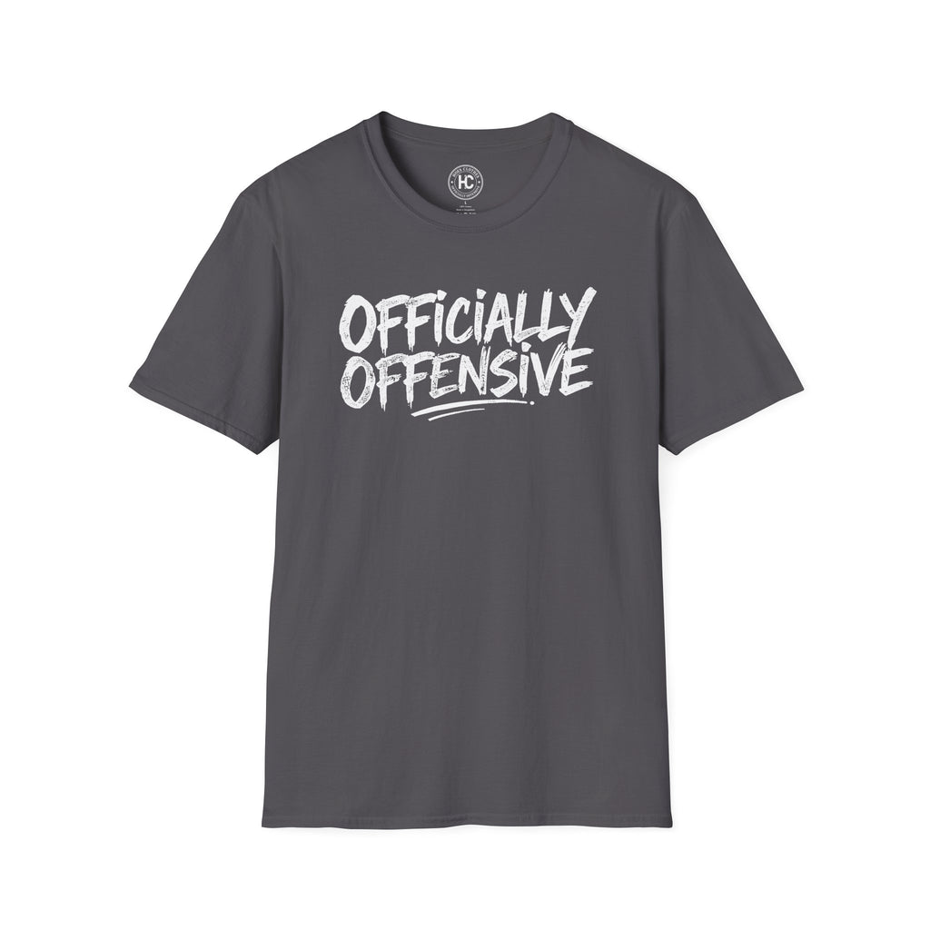 Officially Offensive Distressed Brush Large Front Print Tee – Hoes Clothes
