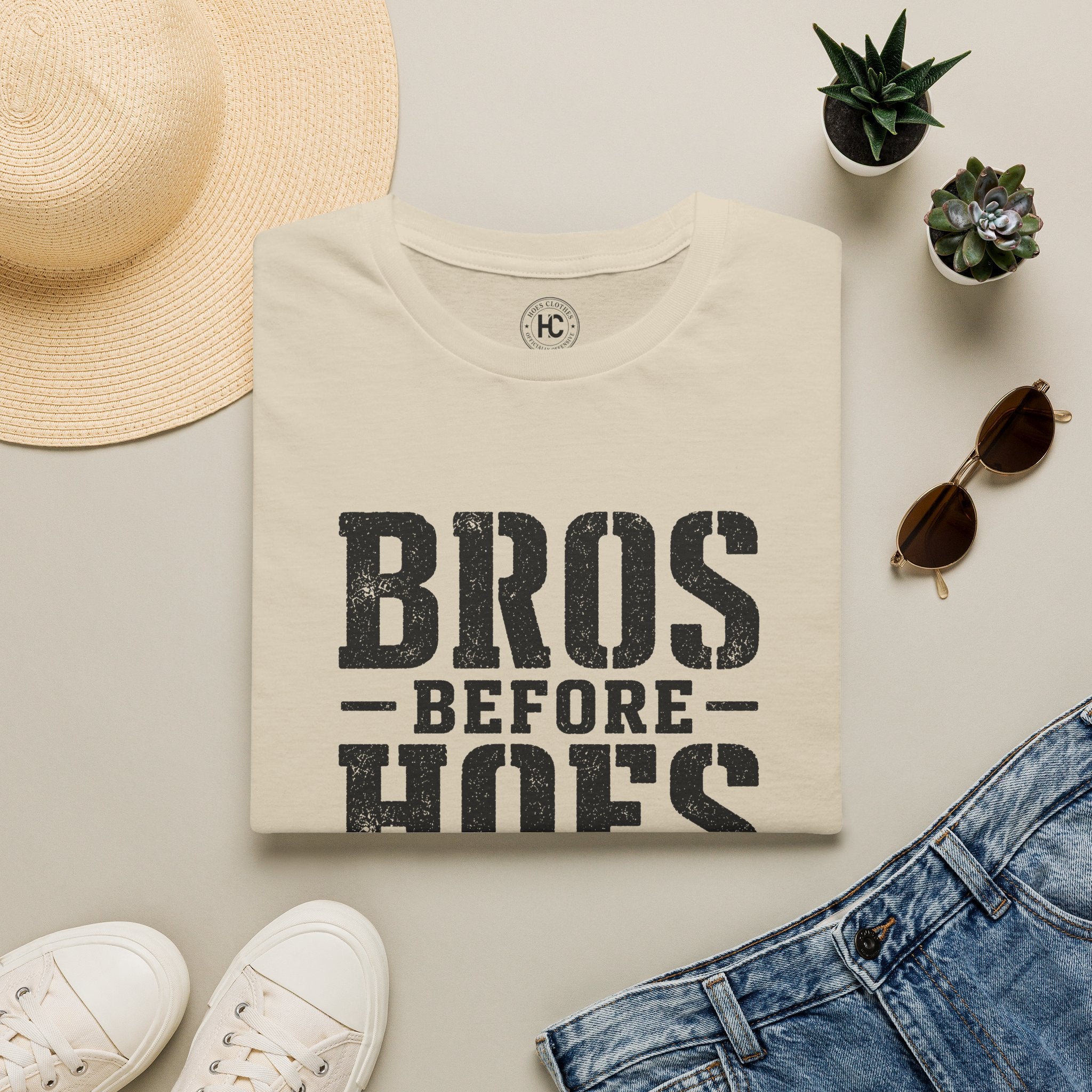 Bros Before Hoes Beer Large Front Print Tee – Hoes Clothes