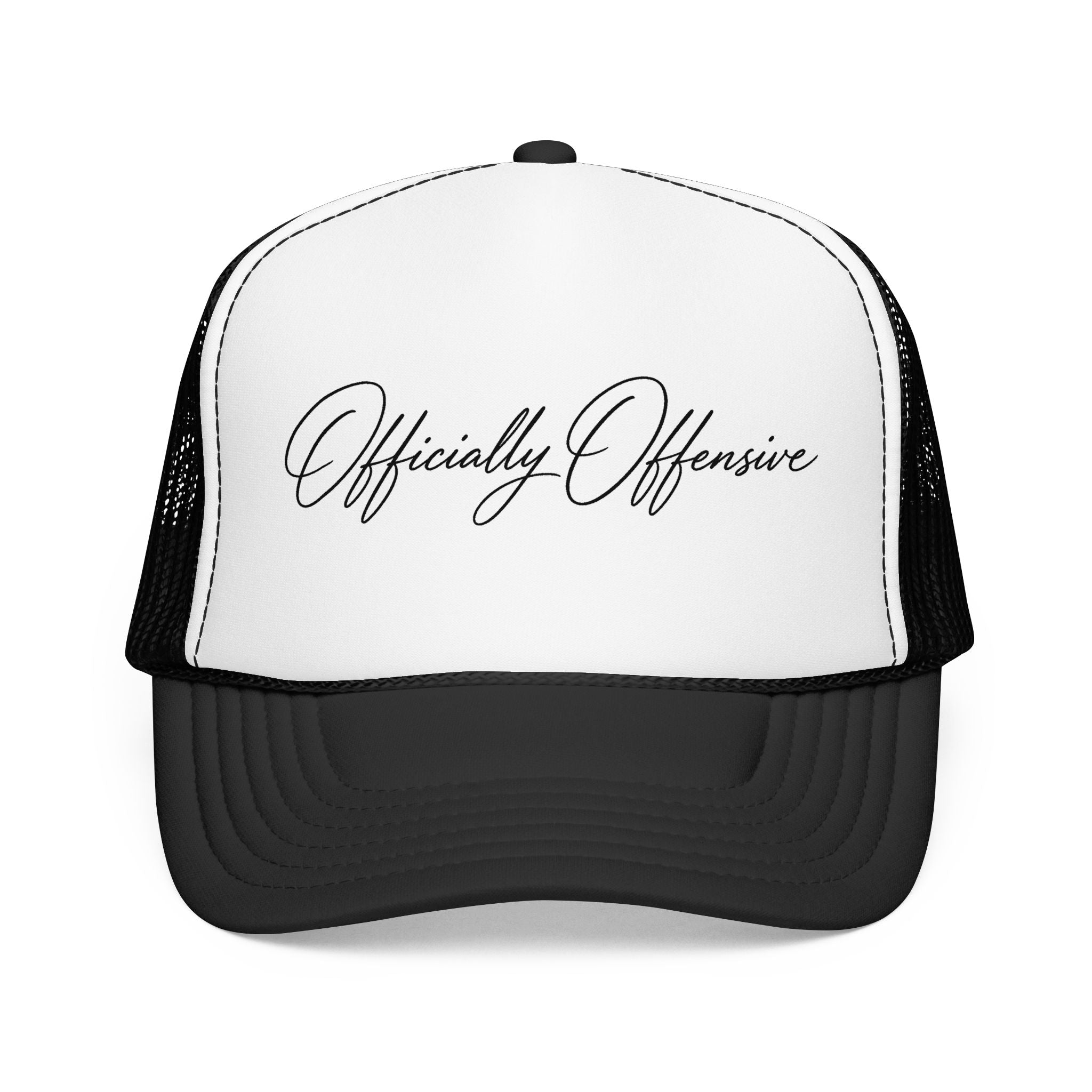 Officially Offensive Script Trucker Hat – Hoes Clothes