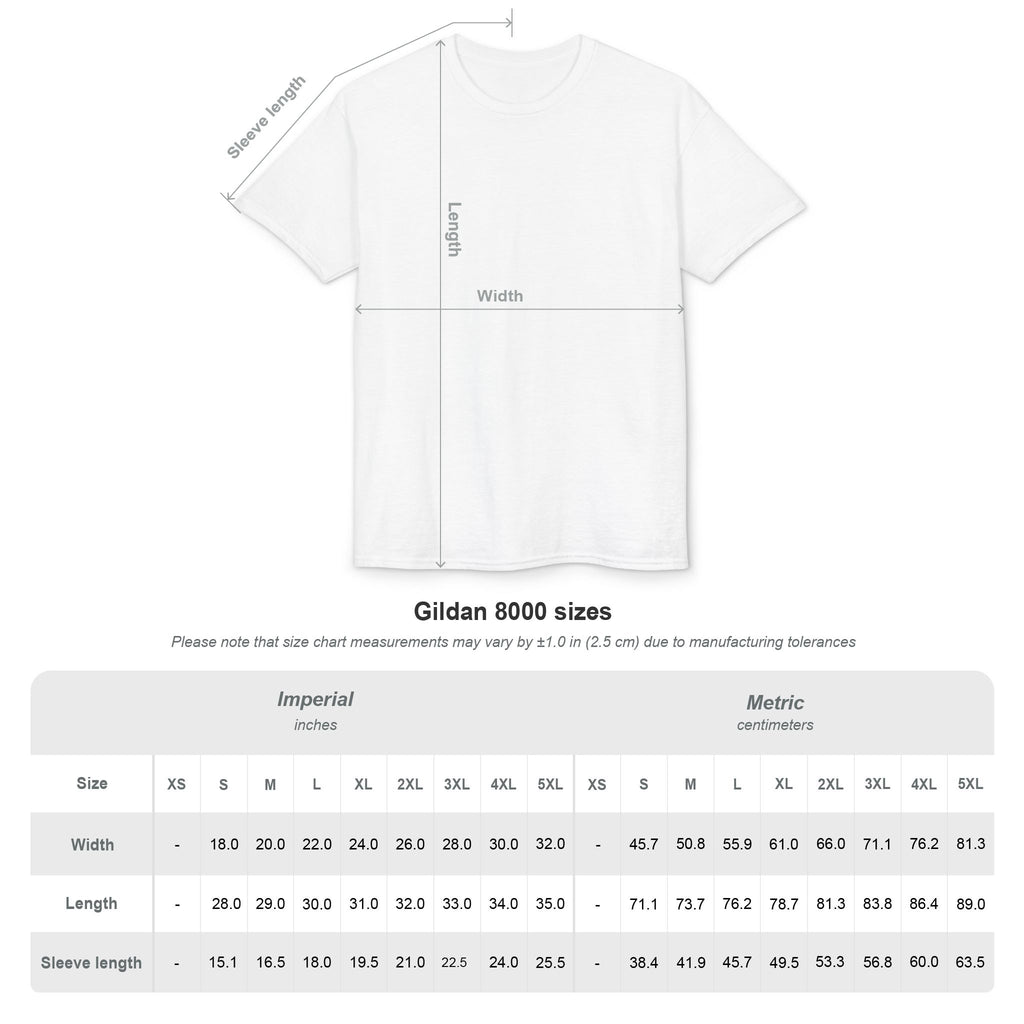 TW Unisex DryBlend Tee - Gildan 8000 50/50 Cotton-Poly Blend