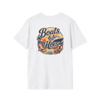 Boats and Hoes Sunset Cruising Left Chest Full Back Print Tee – Hoes Clothes