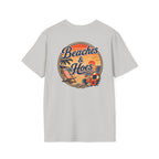 Beaches and Hoes Sunset Left Chest Full Back Print Tee – Hoes Clothes