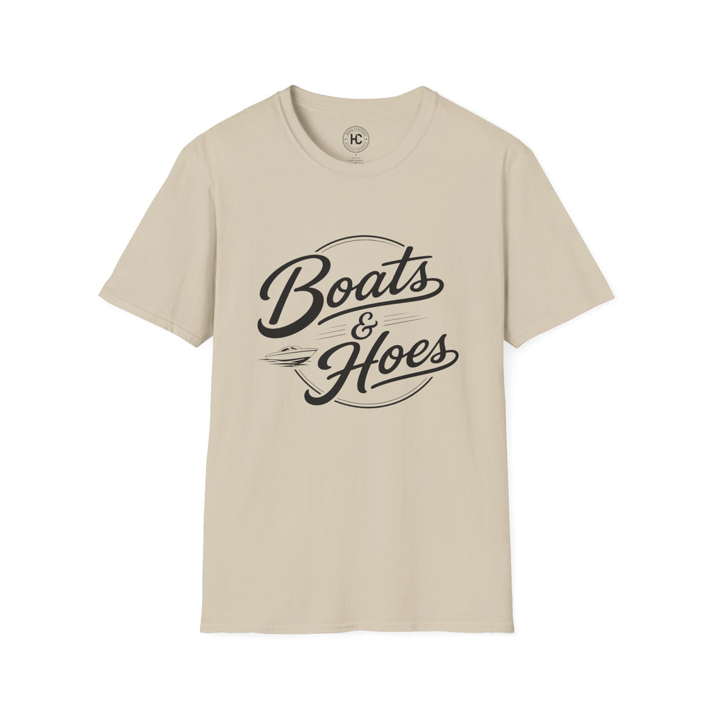 Boats and Hoes Retro Tee