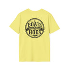 Boats and Hoes Badge Front & Back Print Tee – Hoes Clothes