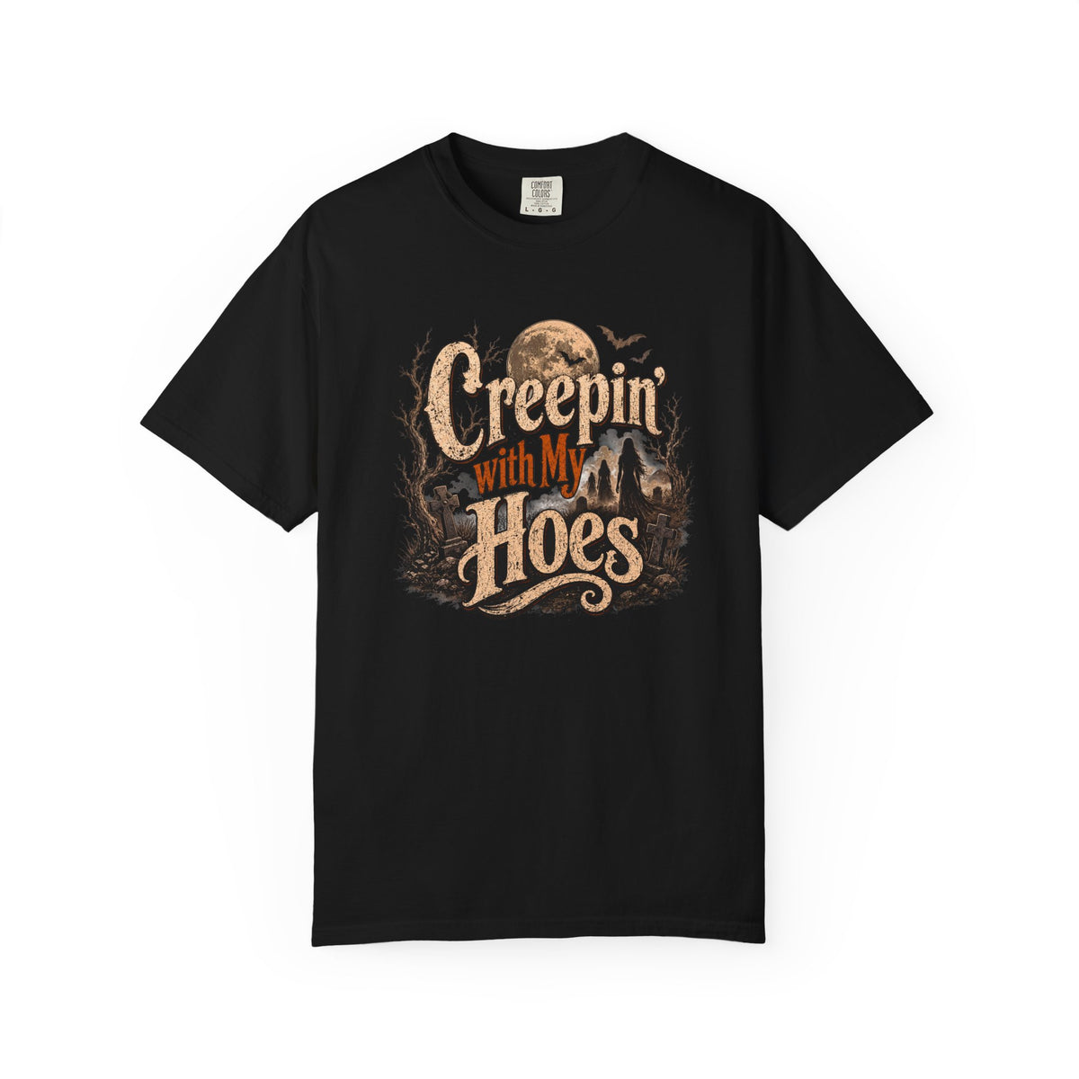 Creepin’ With My Hoes Graveyard Halloween Tee