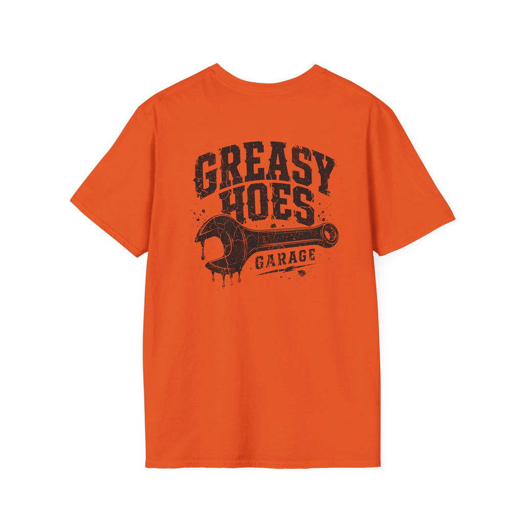 Greasy Hoes Garage Front & Back Tee – Hoes Clothes