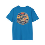 Boats and Hoes Sunset Pontoon Left Chest Full Back Print Tee – Hoes Clothes