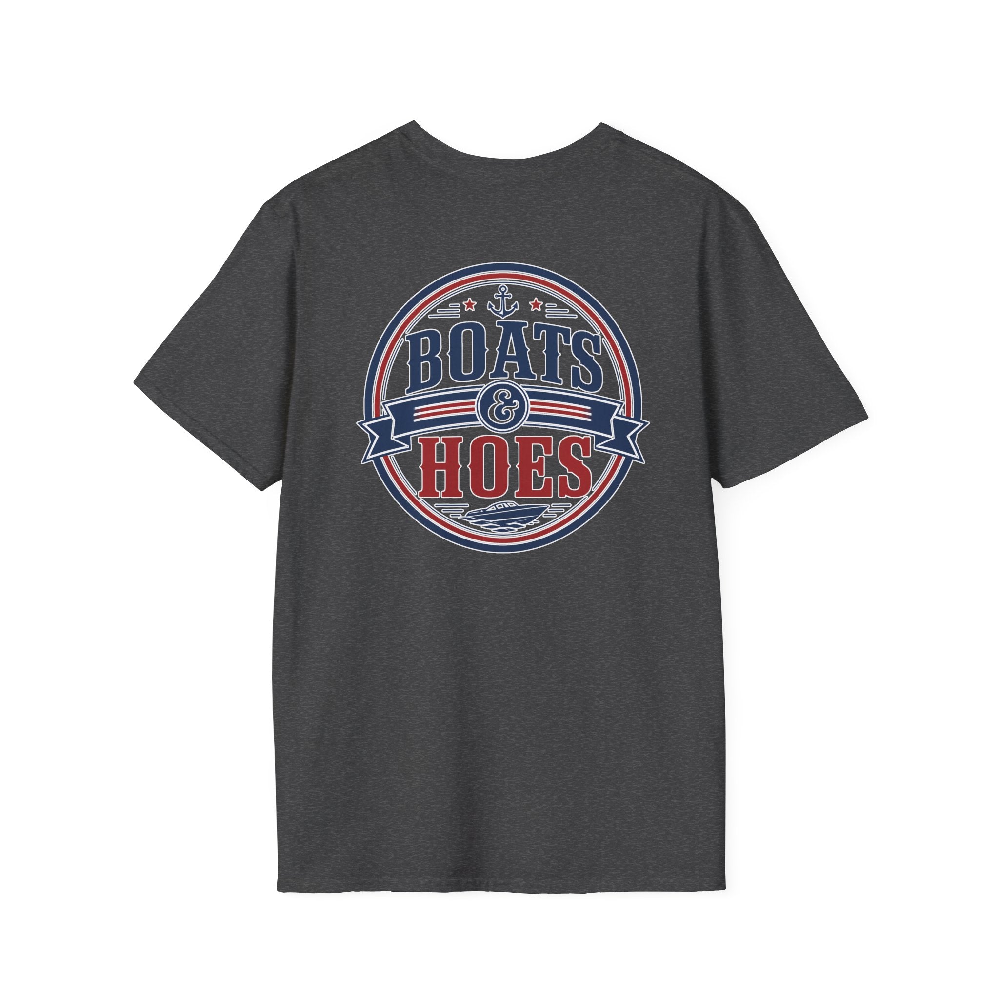 Boats and Hoes Badge Full Color Front & Back Tee – Hoes Clothes