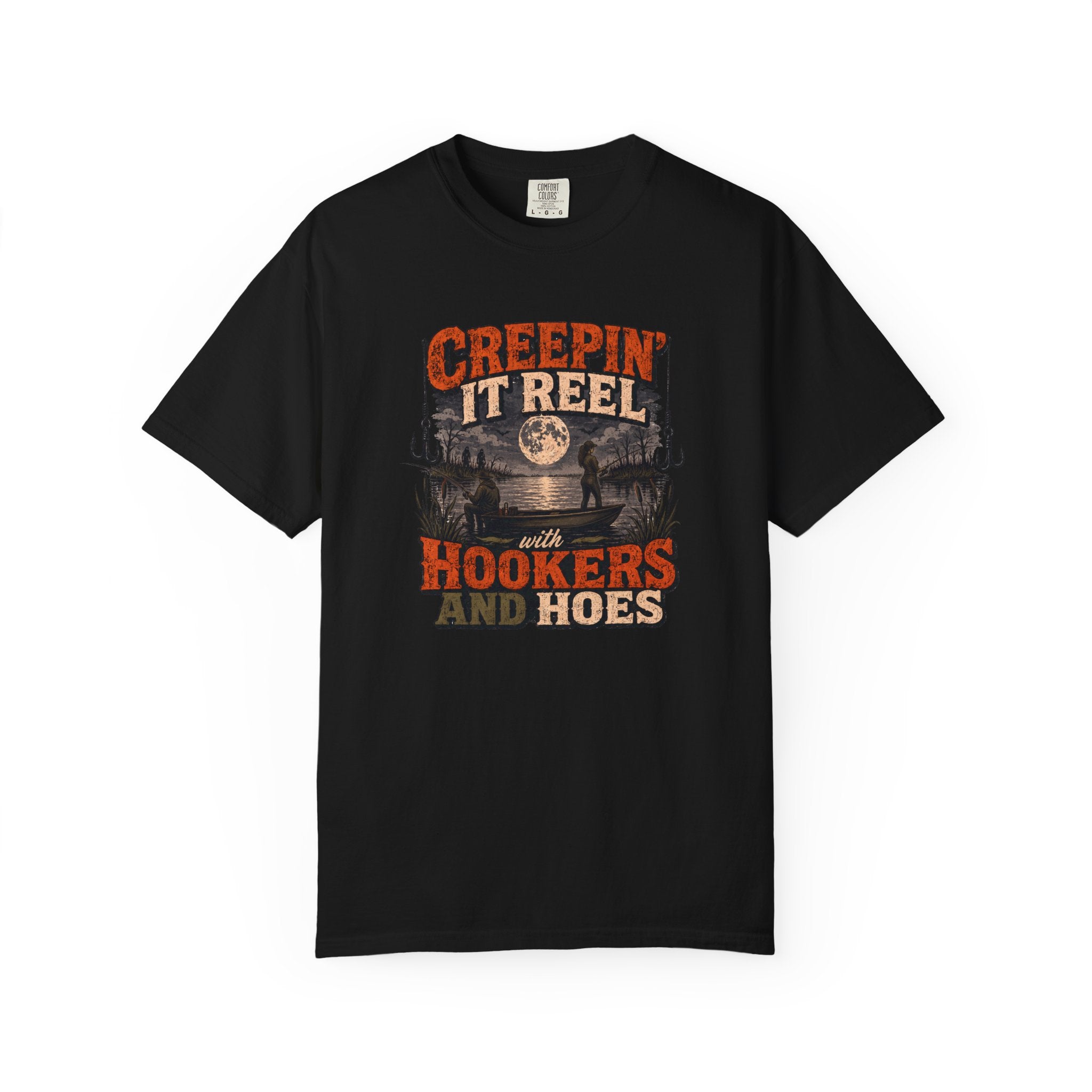 Creepin' It Reel Hookers and Hoes Fishing Tee