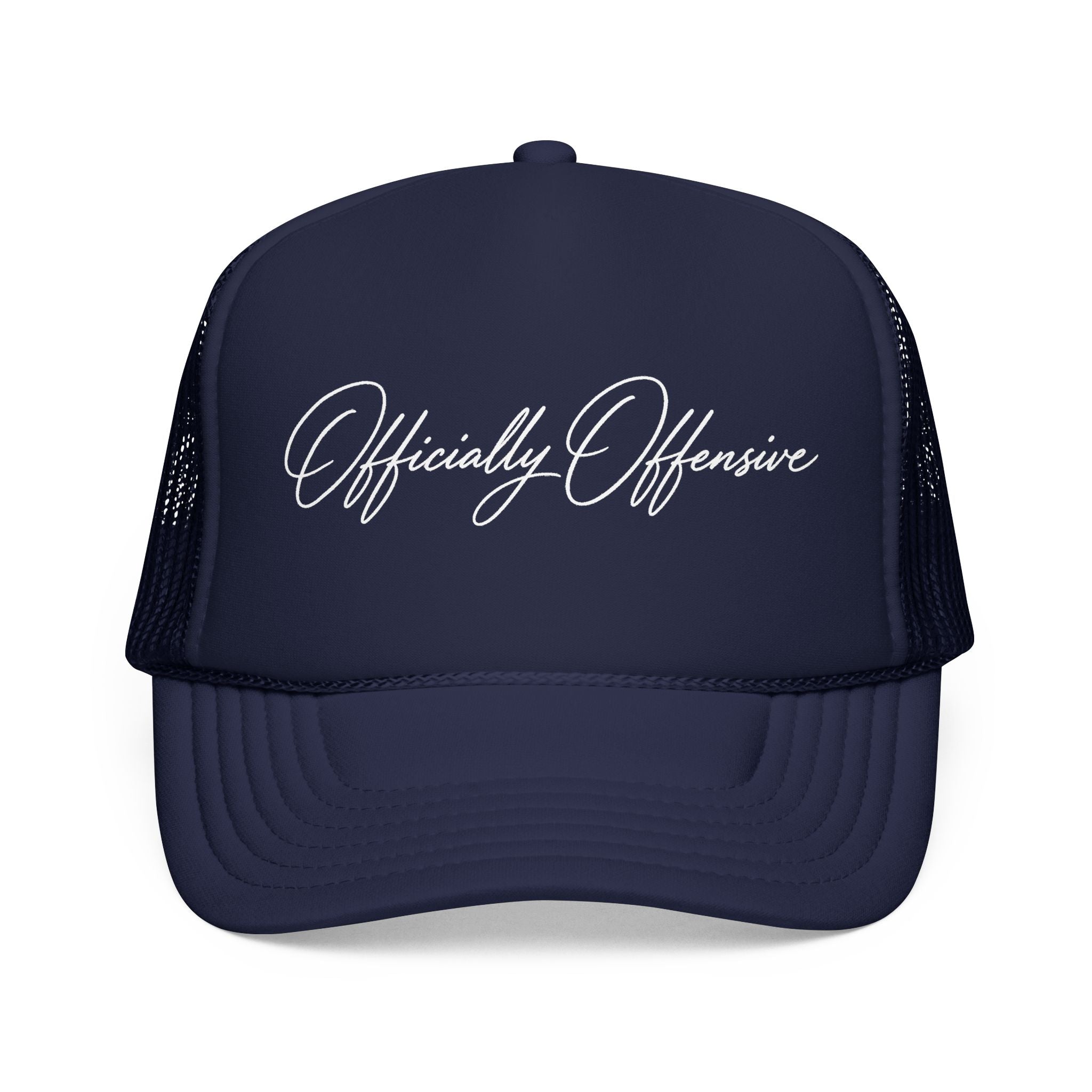 Officially Offensive Script Trucker Hat – Hoes Clothes