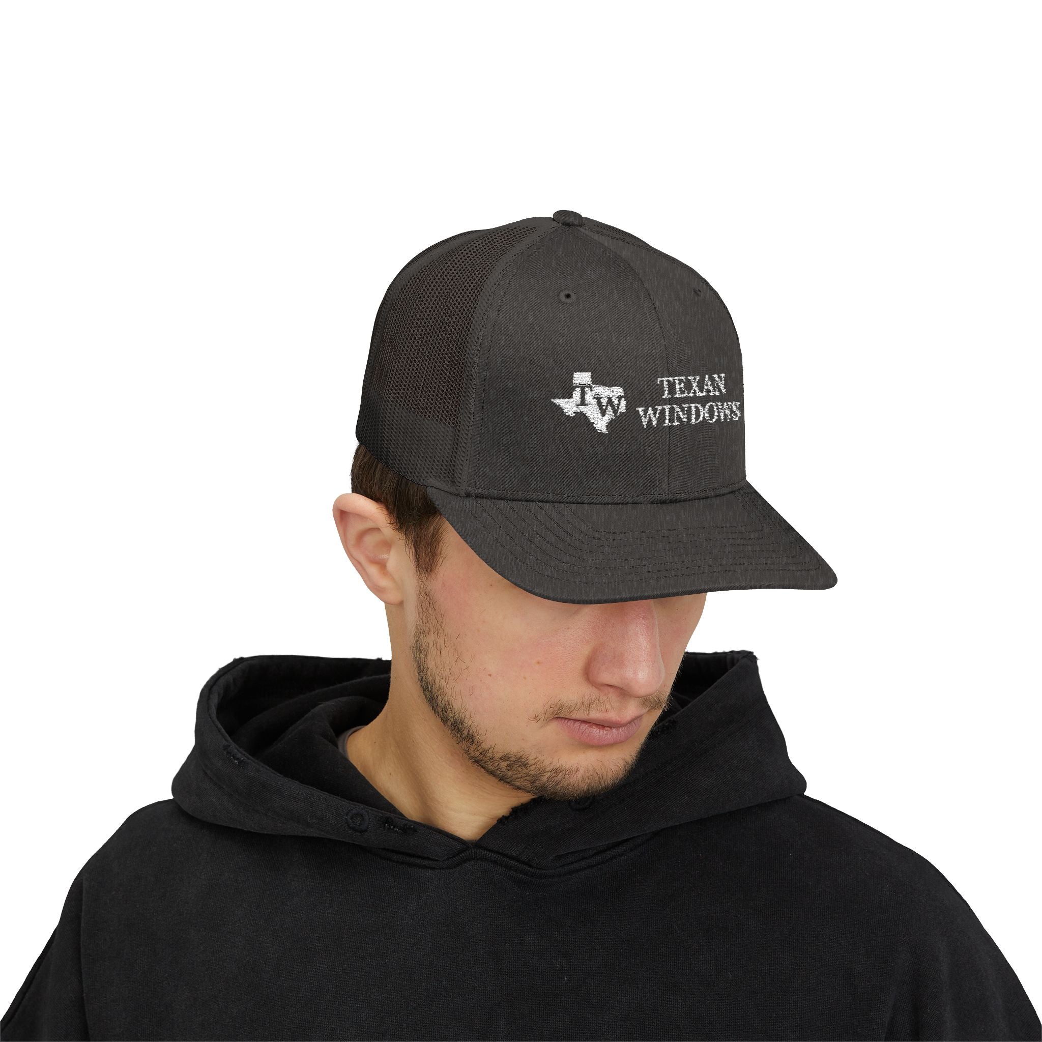 TW Logo Trucker Hat - Adjustable Snapback Mesh Cap