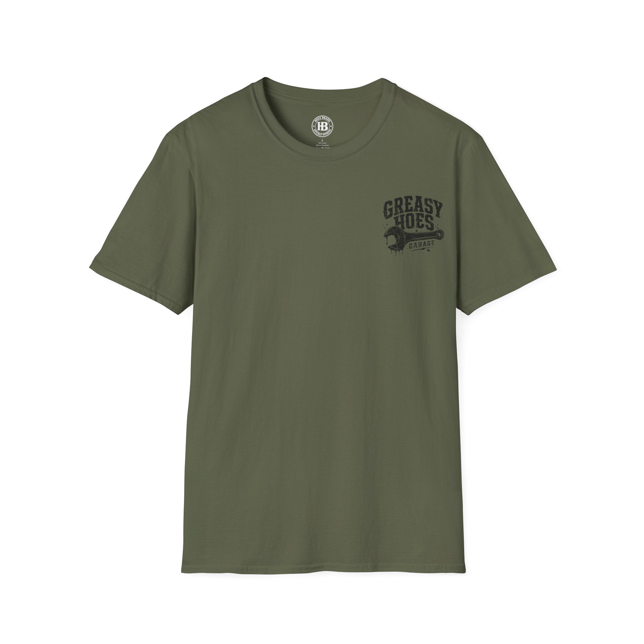 Greasy Hoes Garage Front & Back Tee – Hoes Clothes