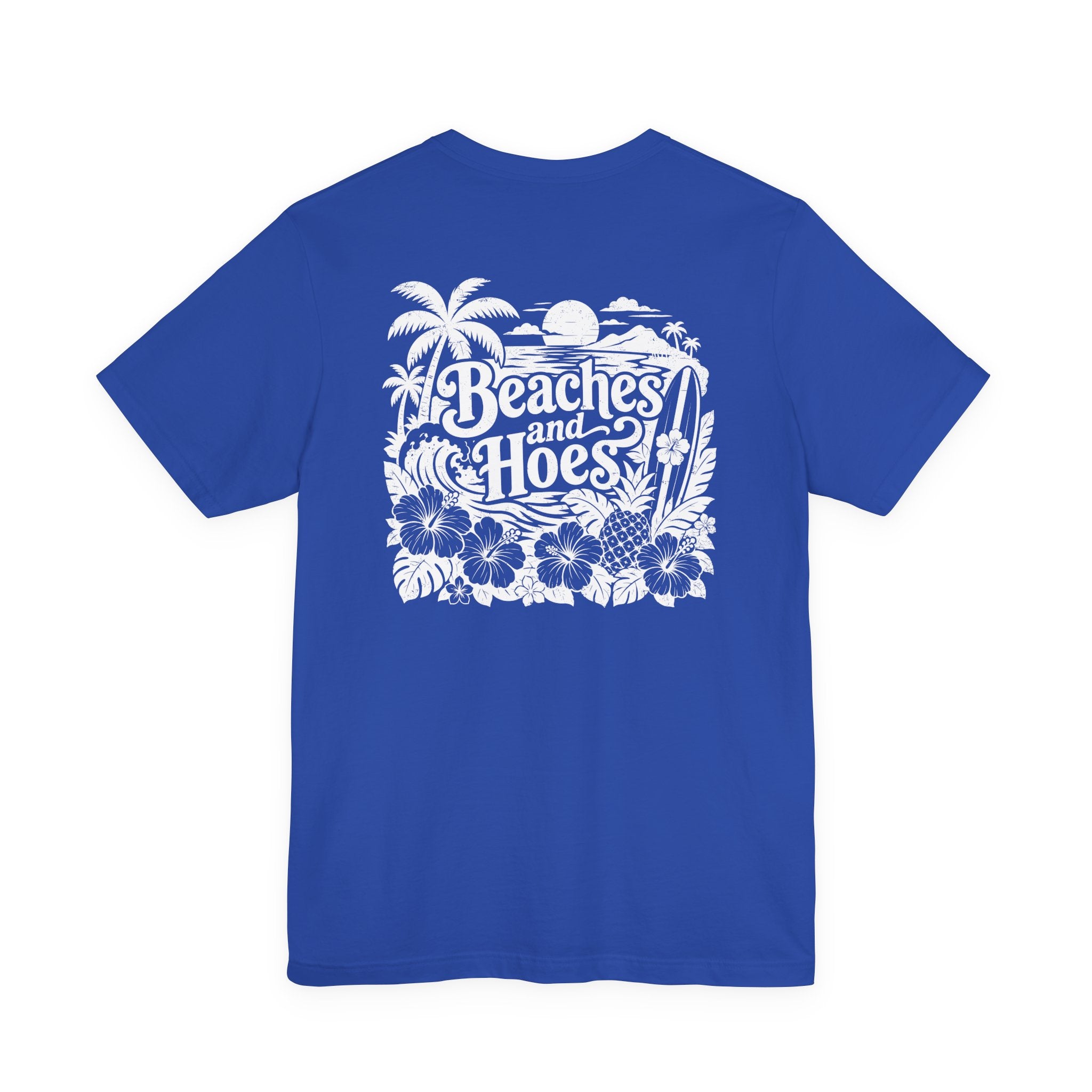 Beaches and Hoes B&W Left Chest Full Back Print Tee – Hoes Clothes