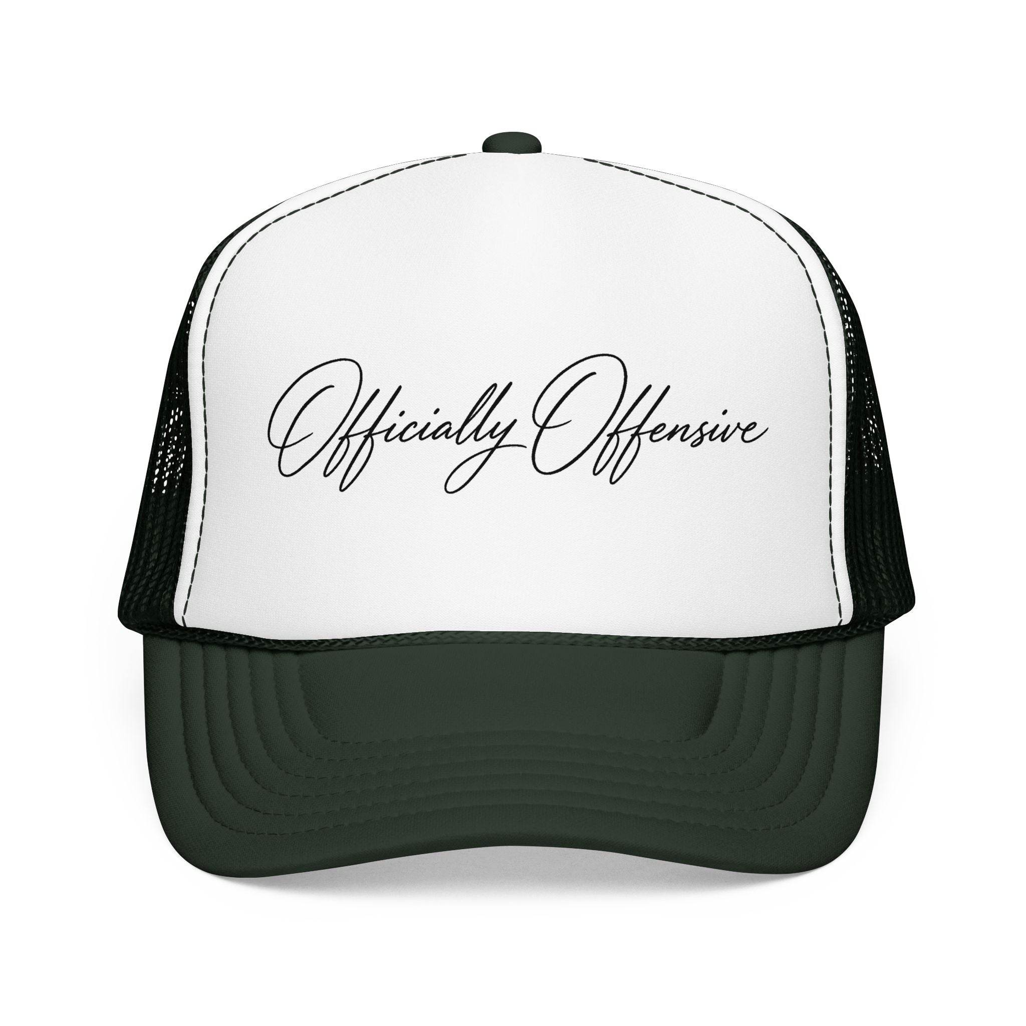 Officially Offensive Script Trucker Hat – Hoes Clothes