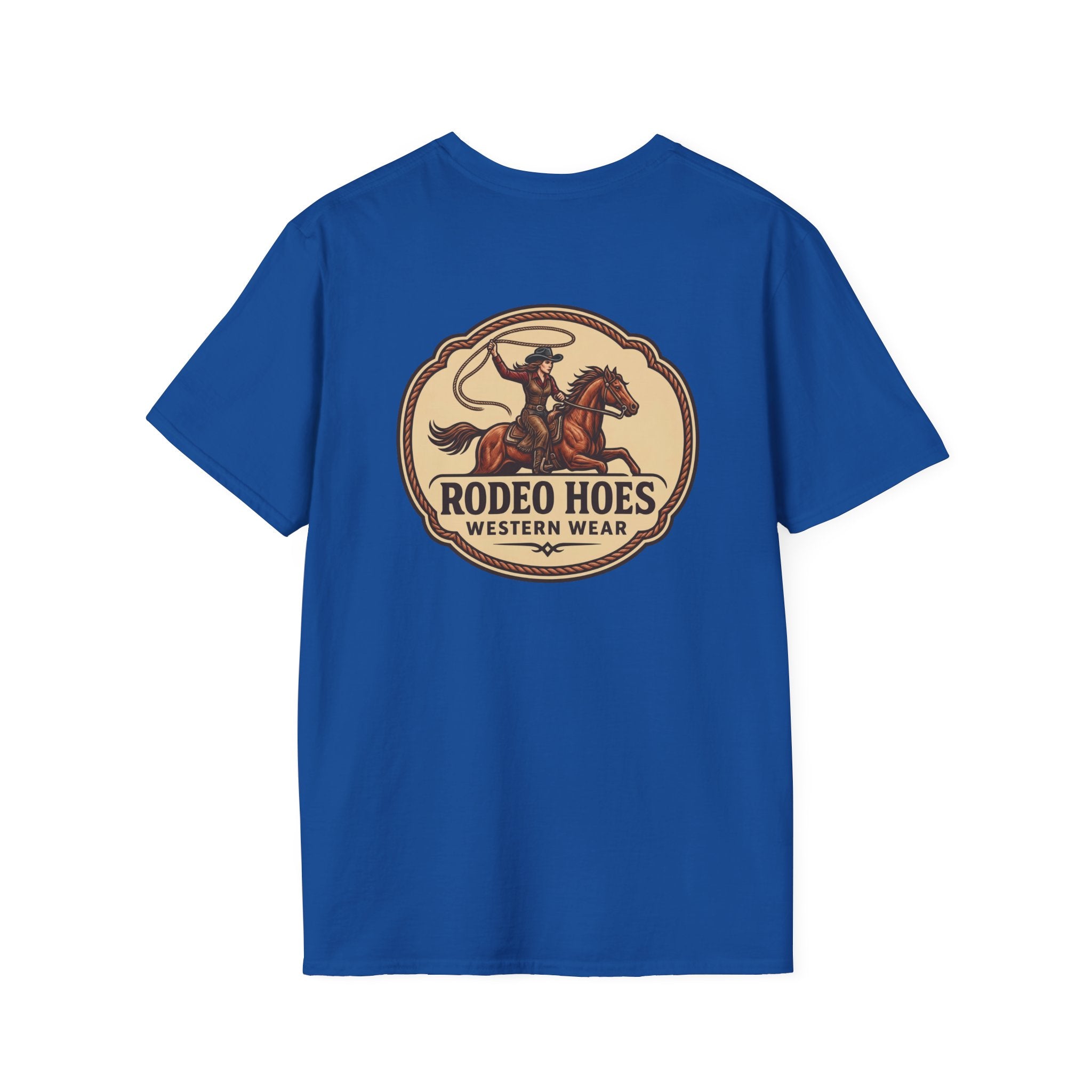 Rodeo Hoes Western Wear Front & Back Tee – Full Color – She Rides – Hoes Clothes
