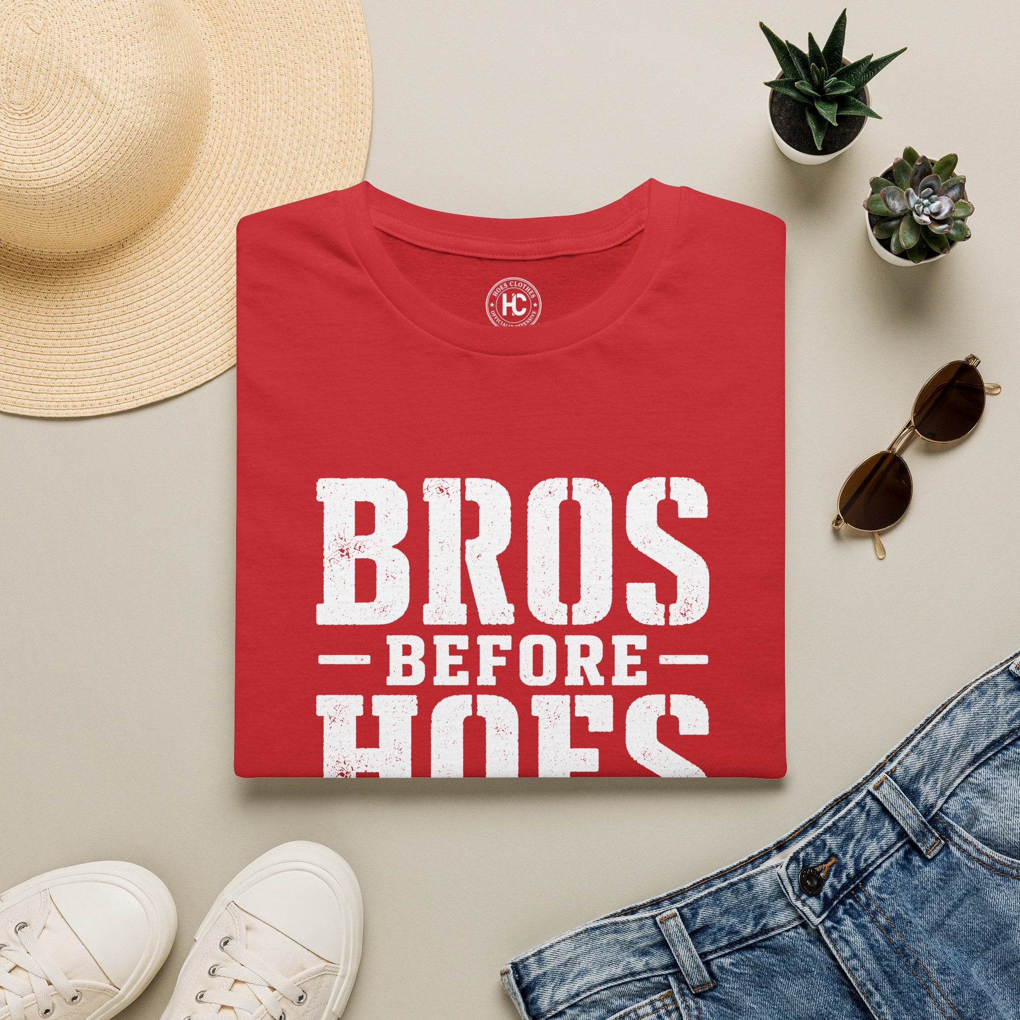Bros Before Hoes Beer Large Front Print Tee – Hoes Clothes