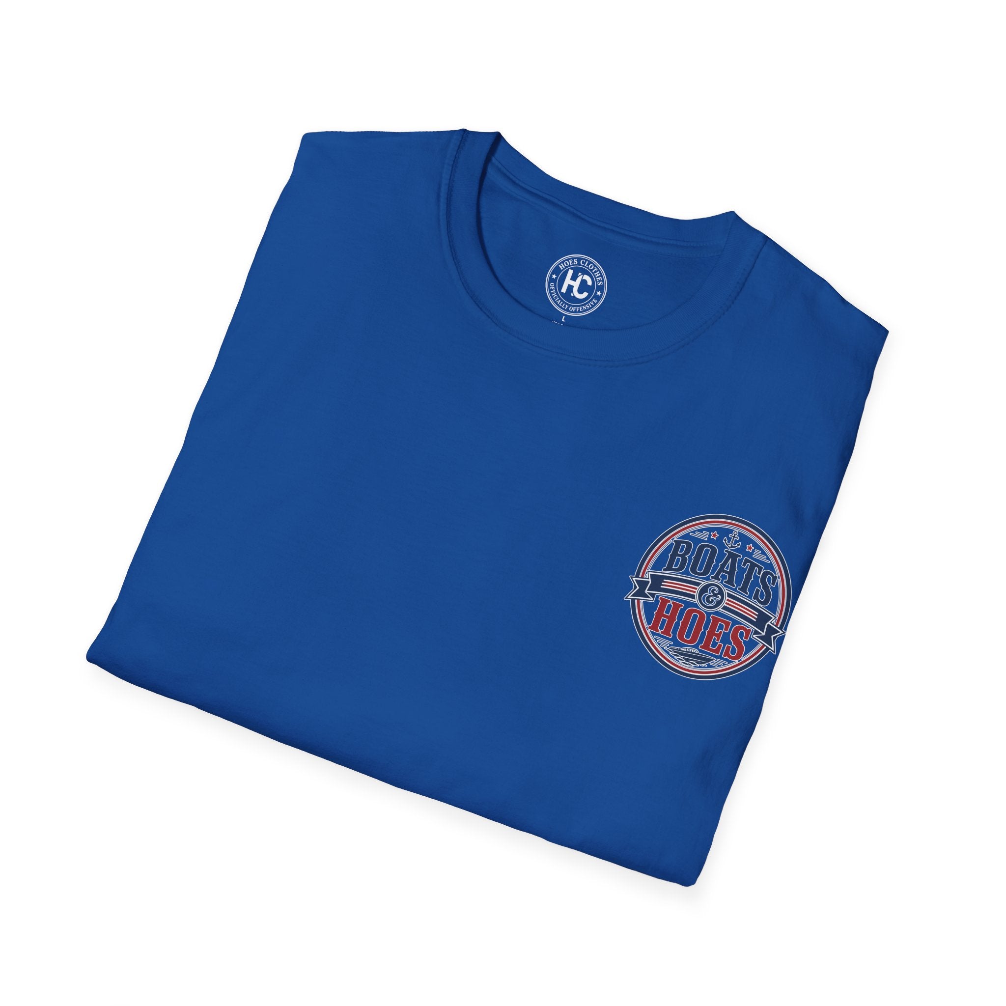 Boats and Hoes Badge Full Color Front & Back Tee – Hoes Clothes