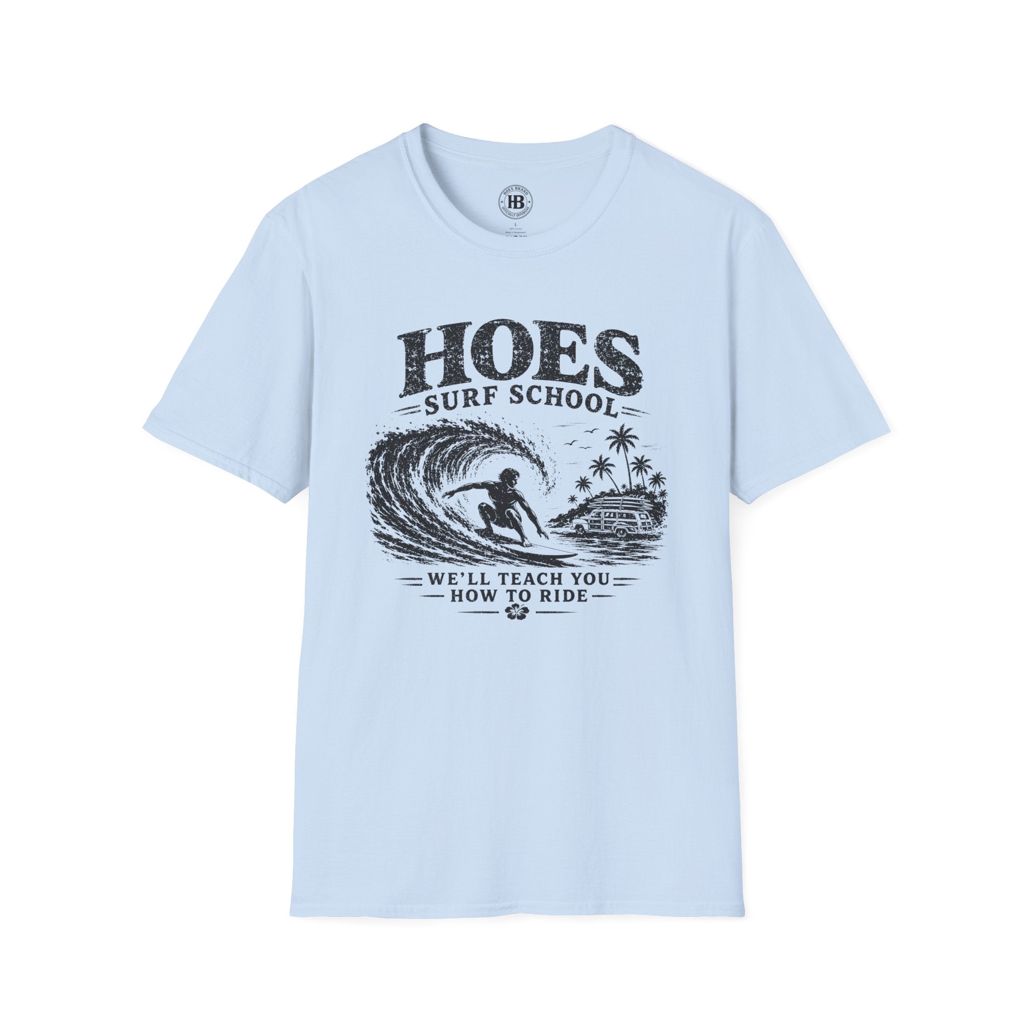 Hoes Surf School Tee – He Rides – Hoes Clothes