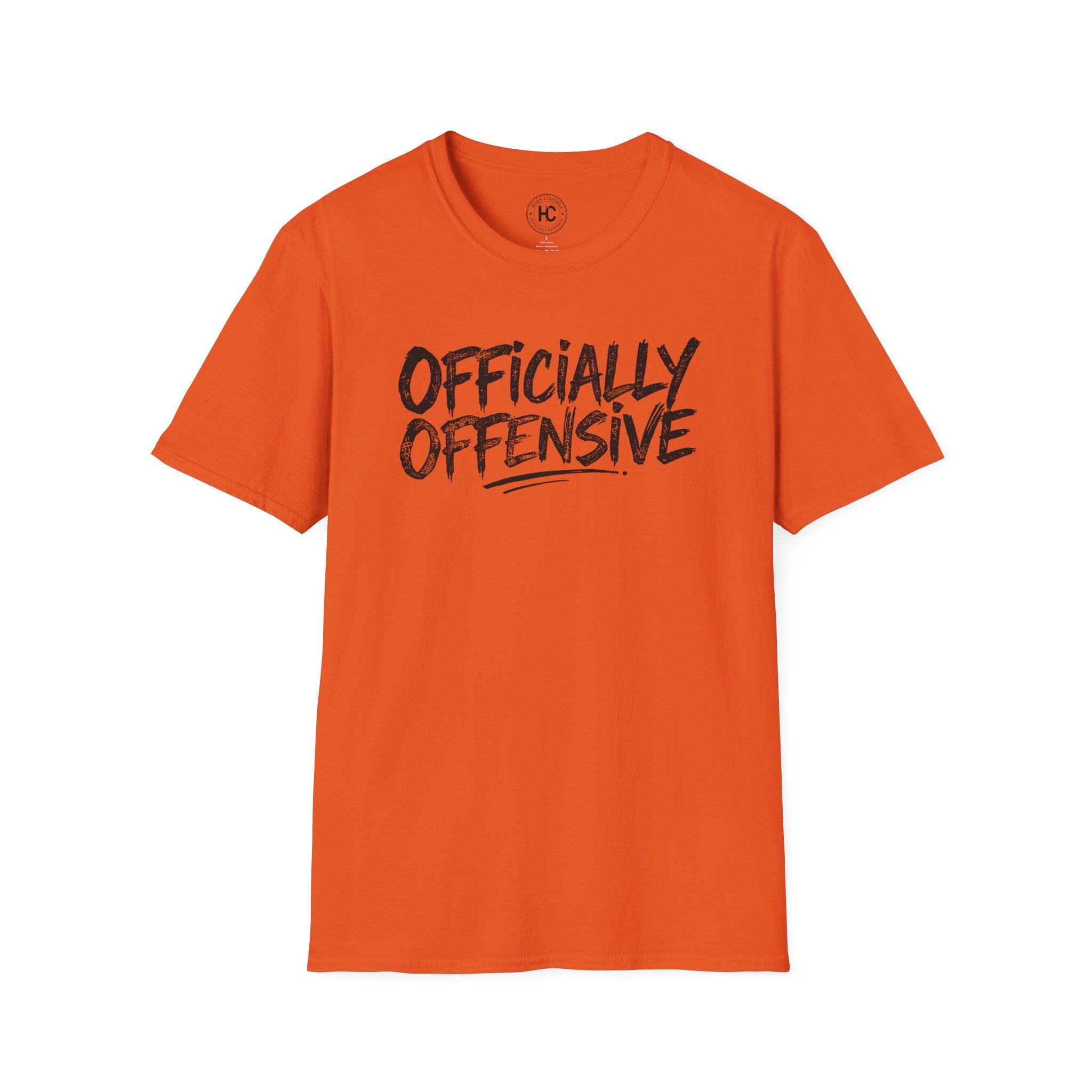 Officially Offensive Distressed Brush Large Front Print Tee – Hoes Clothes