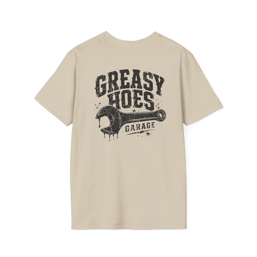 Greasy Hoes Garage Front & Back Tee – Hoes Clothes