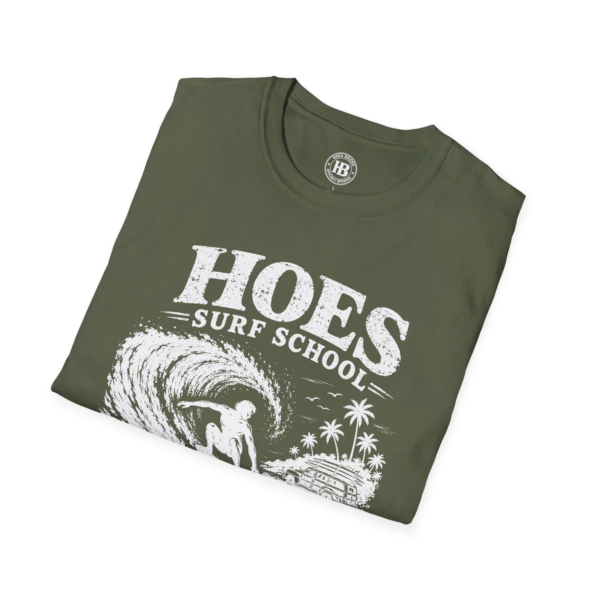 Hoes Surf School Tee – He Rides – Hoes Clothes