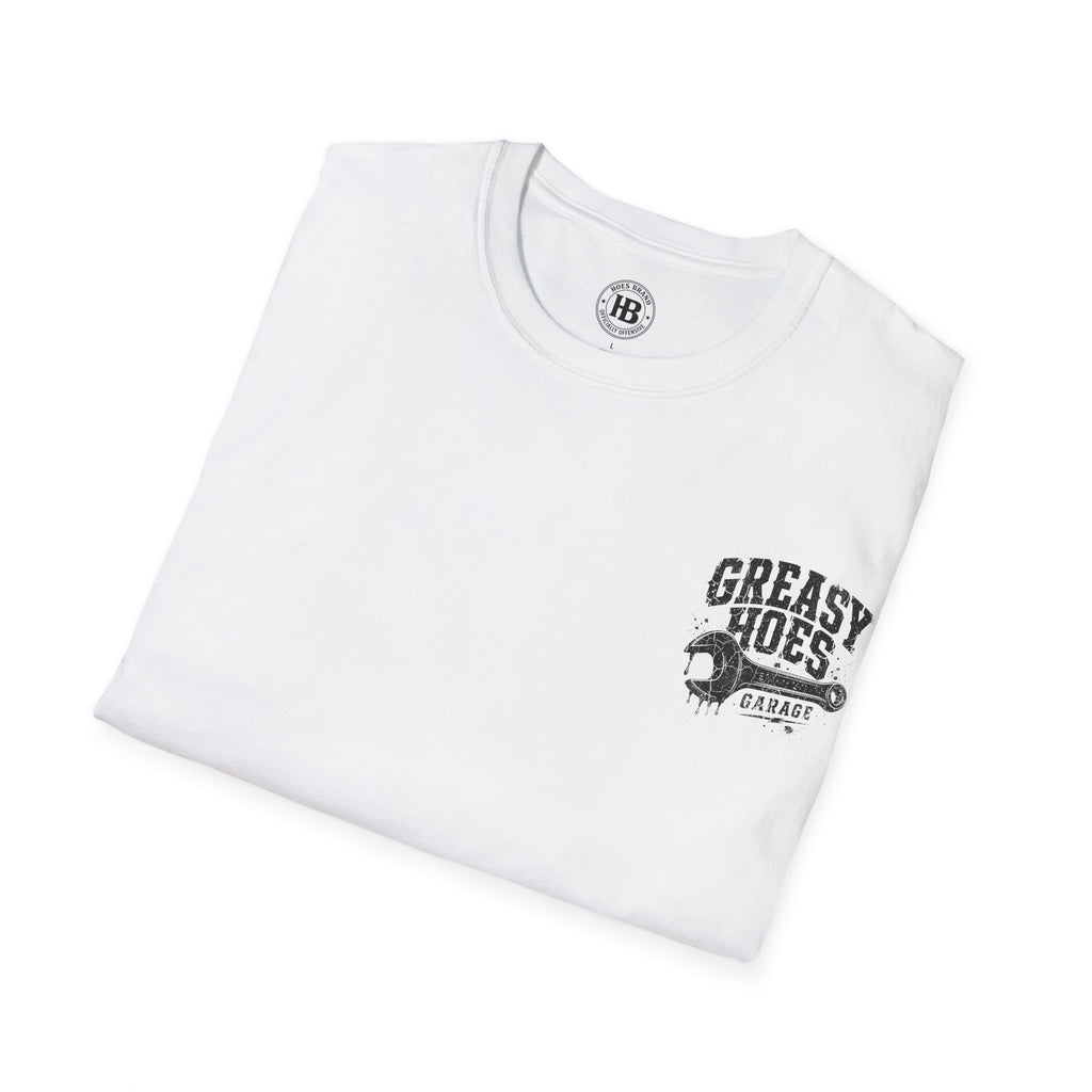 Greasy Hoes Garage Front & Back Tee – Hoes Clothes