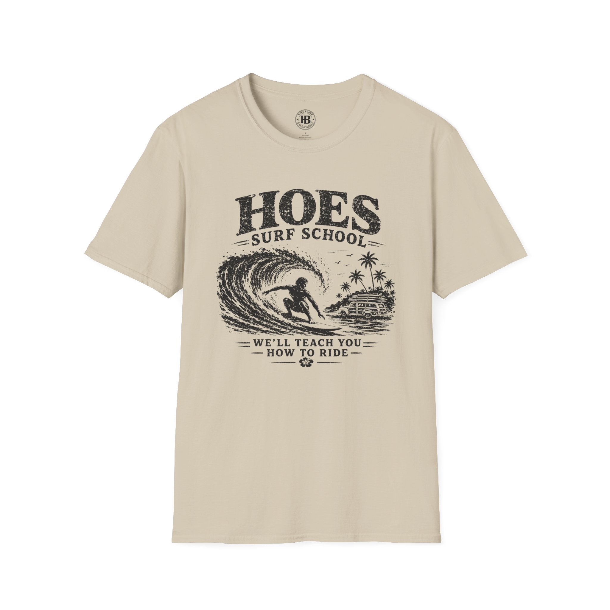 Hoes Surf School Tee – He Rides – Hoes Clothes