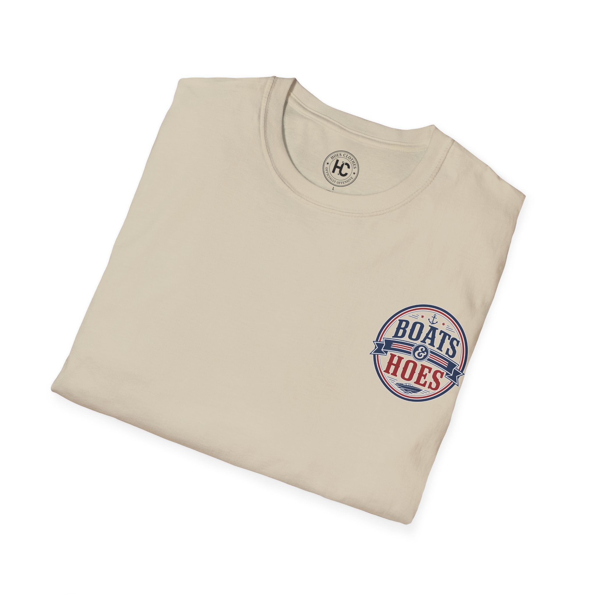 Boats and Hoes Badge Full Color Front & Back Tee – Hoes Clothes
