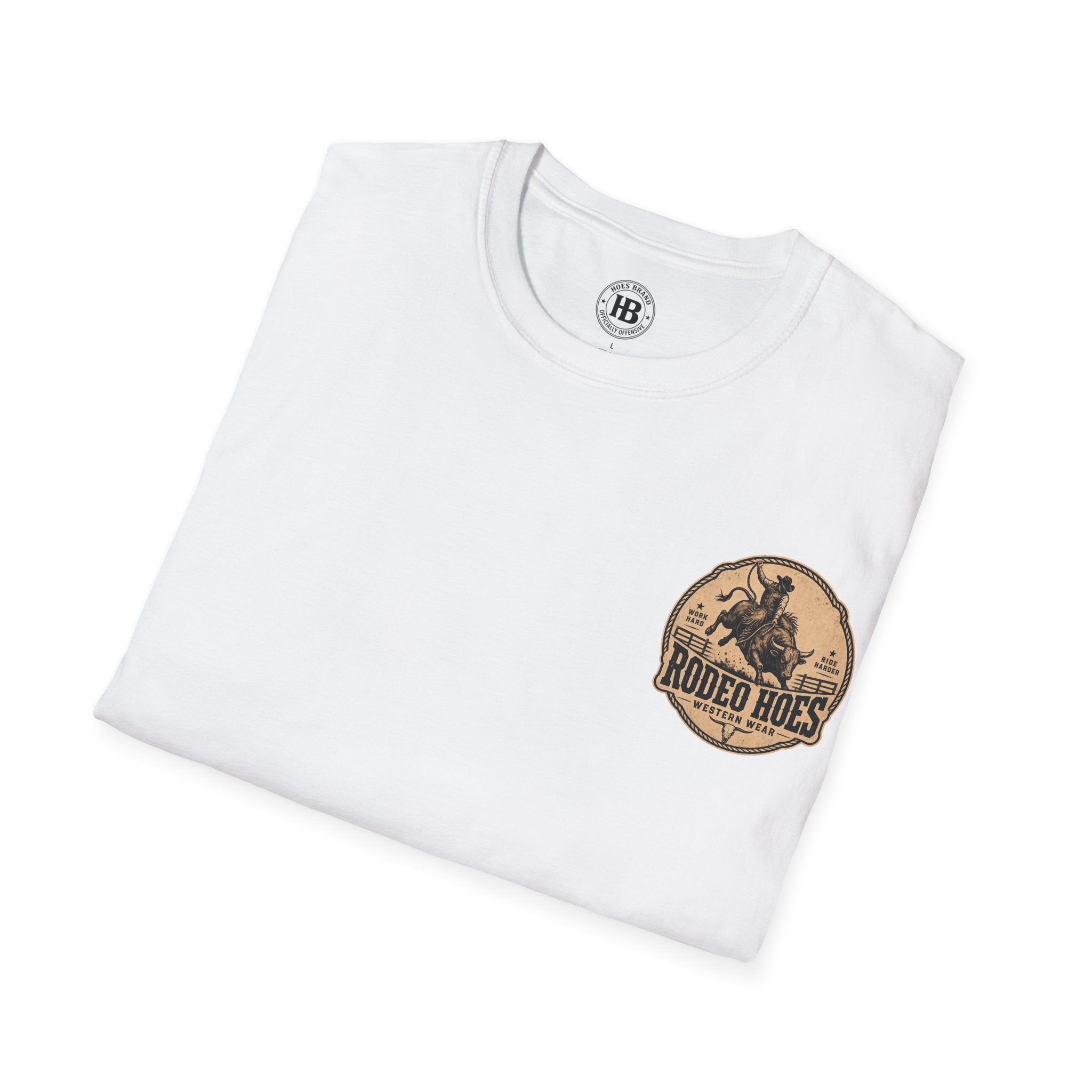 Rodeo Hoes Western Wear Tee – Full Color – He Rides – Hoes Clothes