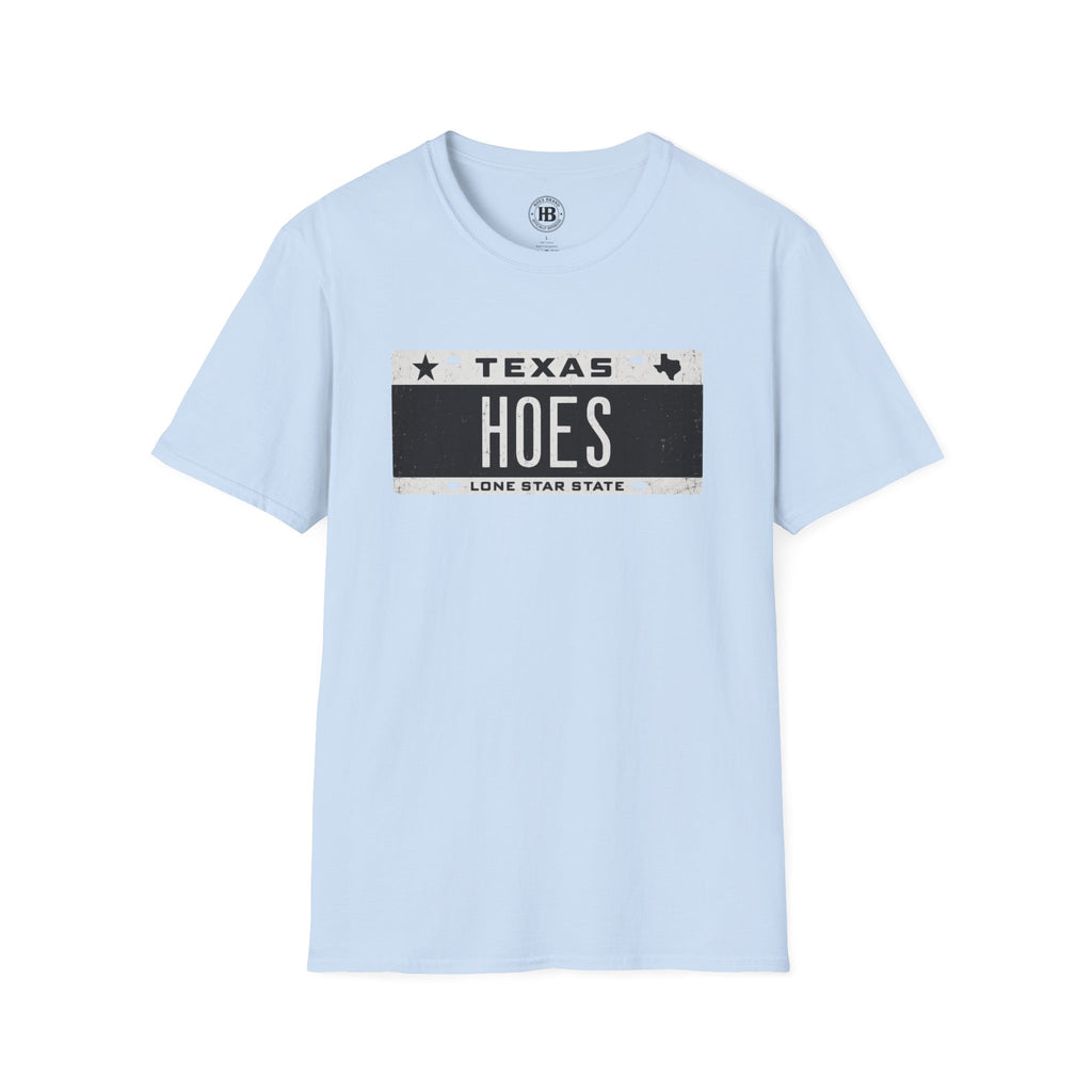'HOES' Plates Front Only Tee  – Hoes Clothes