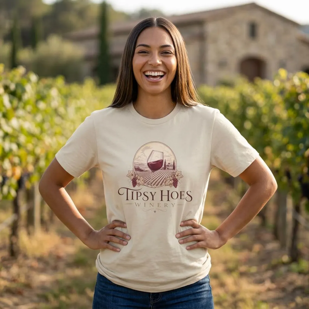 Tipsy Hoes Winery Front Only Tee – Hoes Clothes