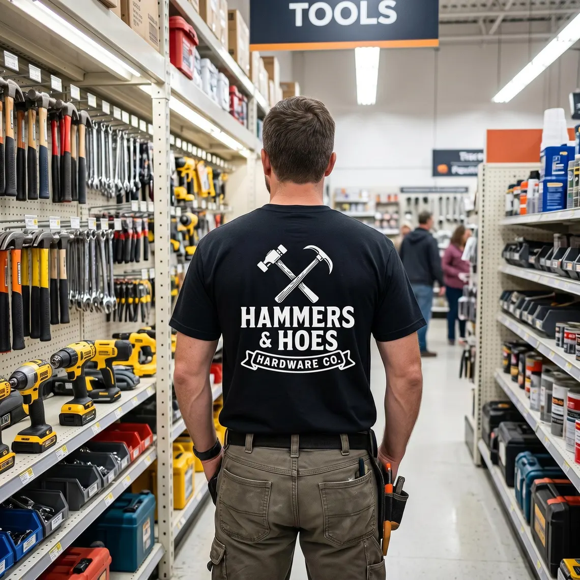 Hammers & Hoes Hardware Co. Front & Back Tee – Hoes Clothes