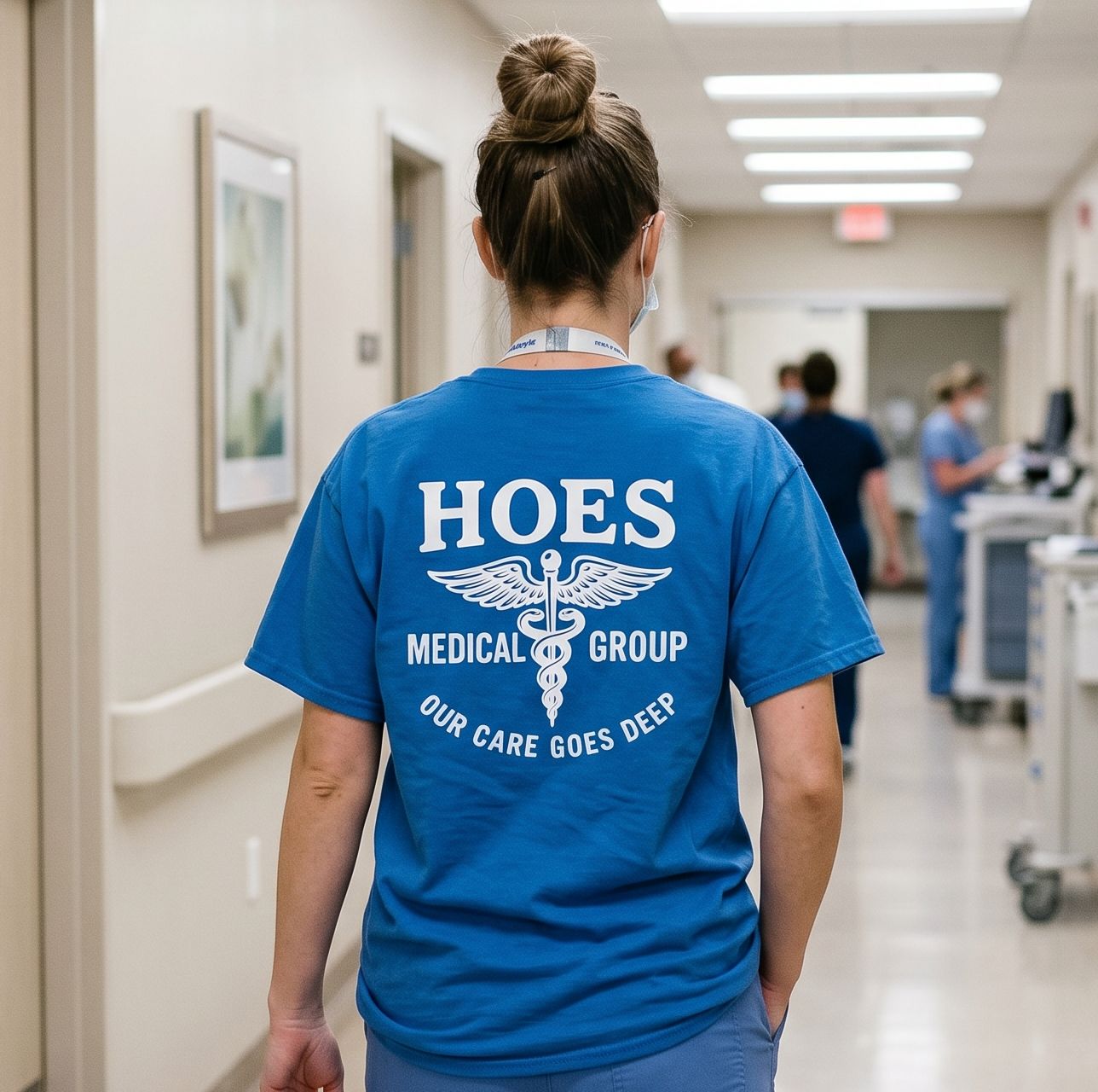 Hoes Medical Group Front & Back Style Tee – Hoes Clothes