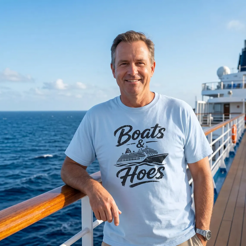 Boats & Hoes Front Only Tee – Cruising – Hoes Clothes