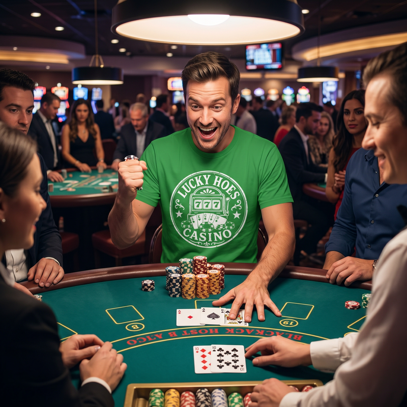 Lucky Hoes Casino Front Only Tee – Hoes Clothes