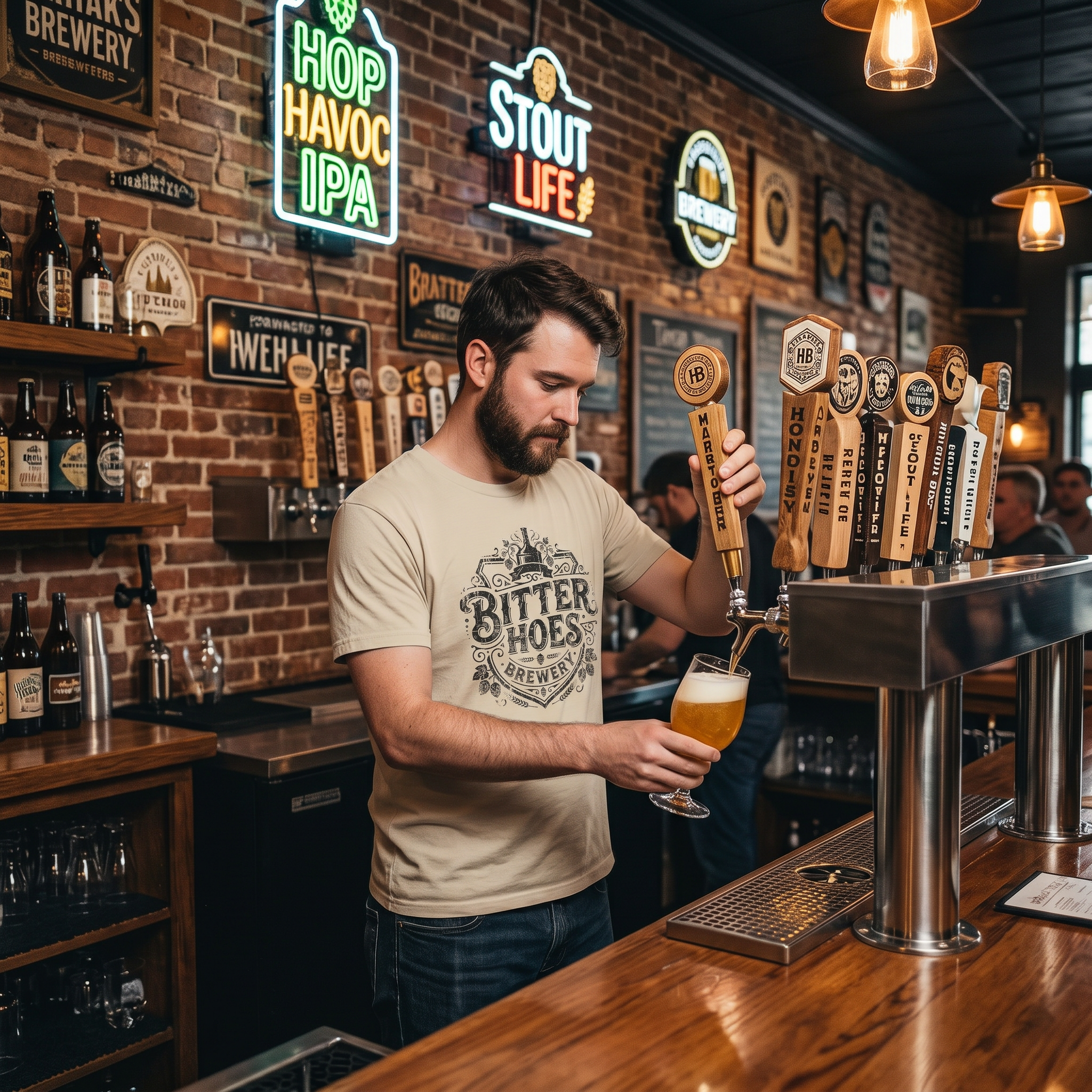 Bitter Hoes Brewery Front Only Tee – Hoes Clothes