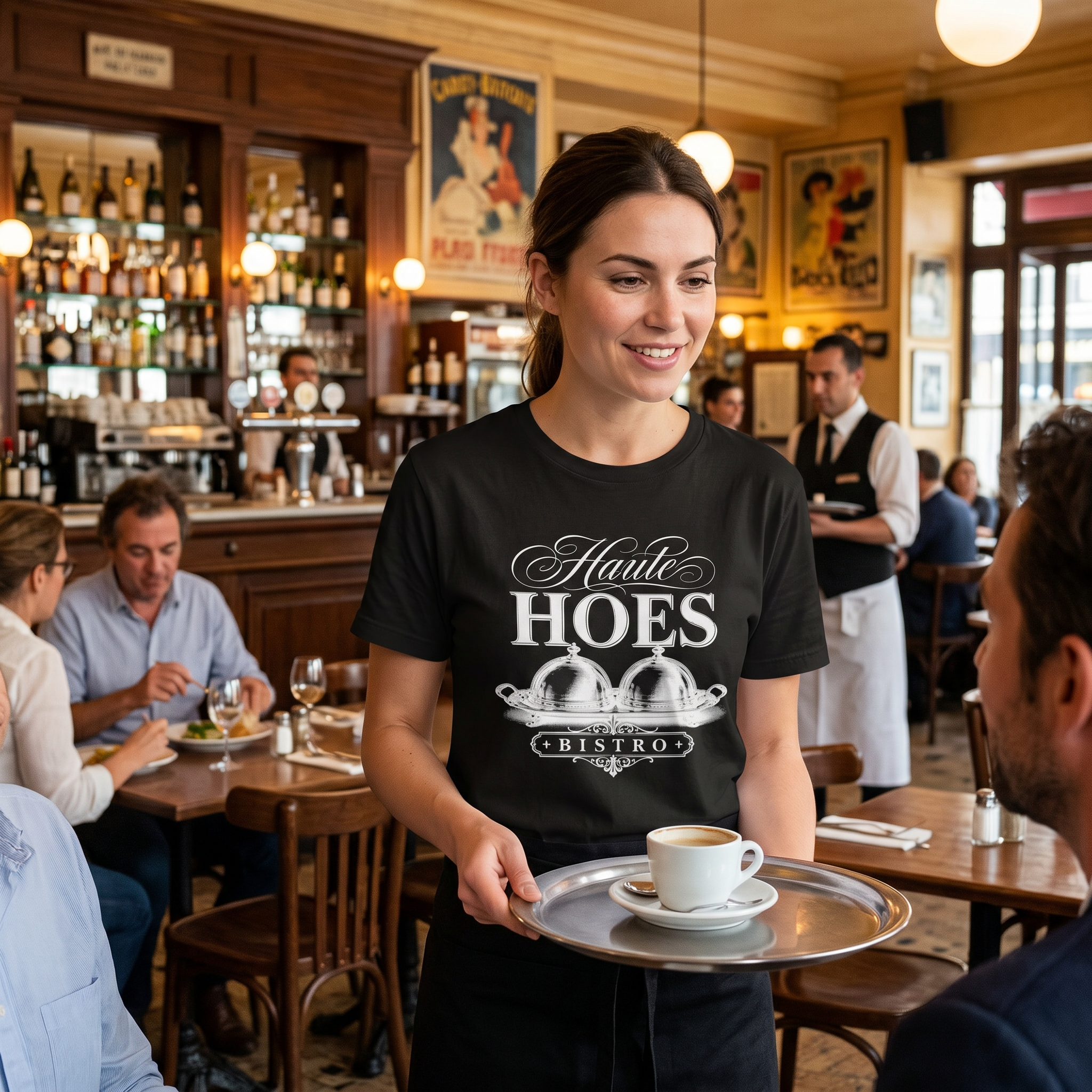 Haute Hoes Bistro Front Only Tee - Hoes Clothes