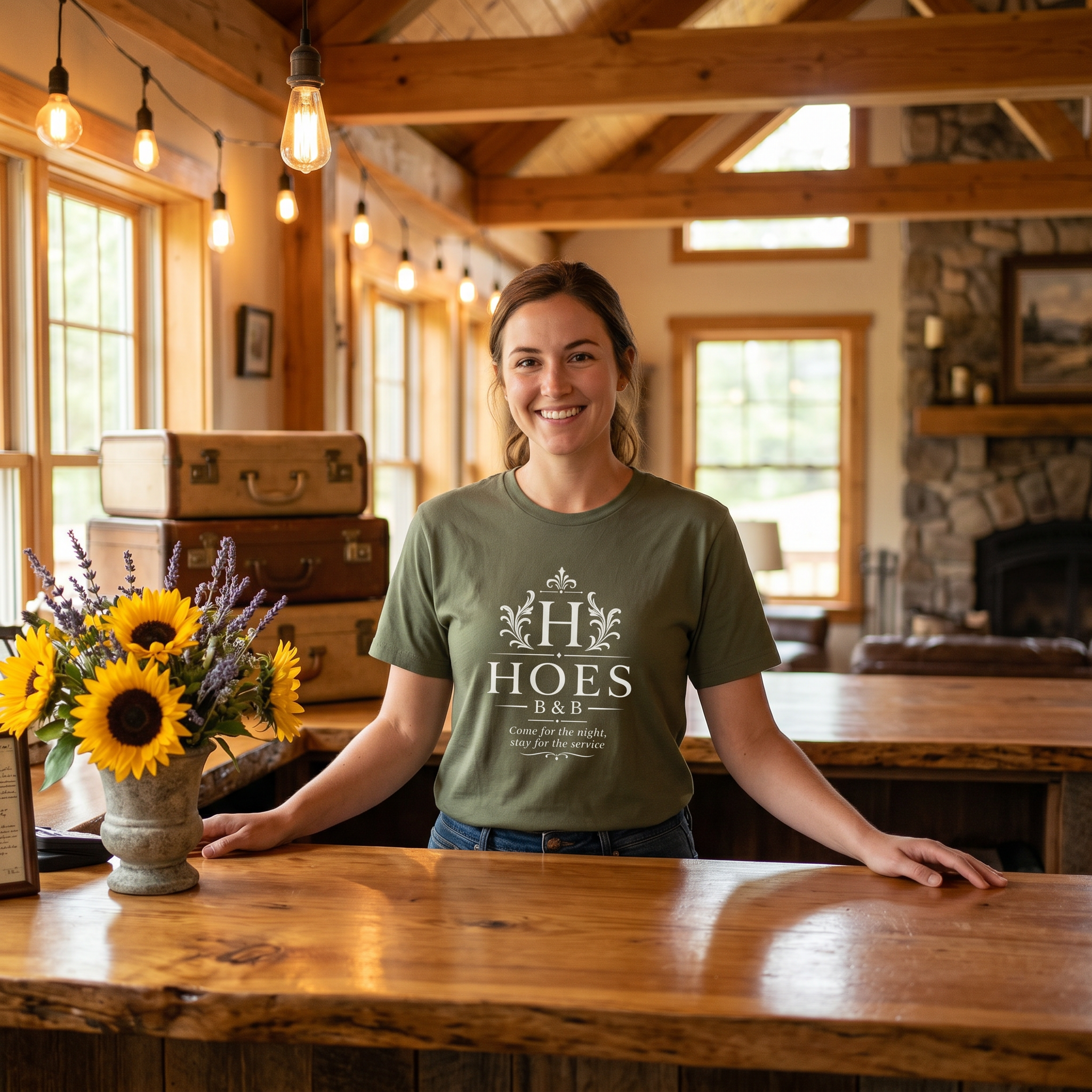 Hoes Bed & Breakfast Front Only Tee – Hoes Clothes