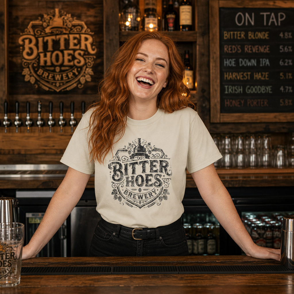 Bitter Hoes Brewery Front Only Tee – Hoes Clothes