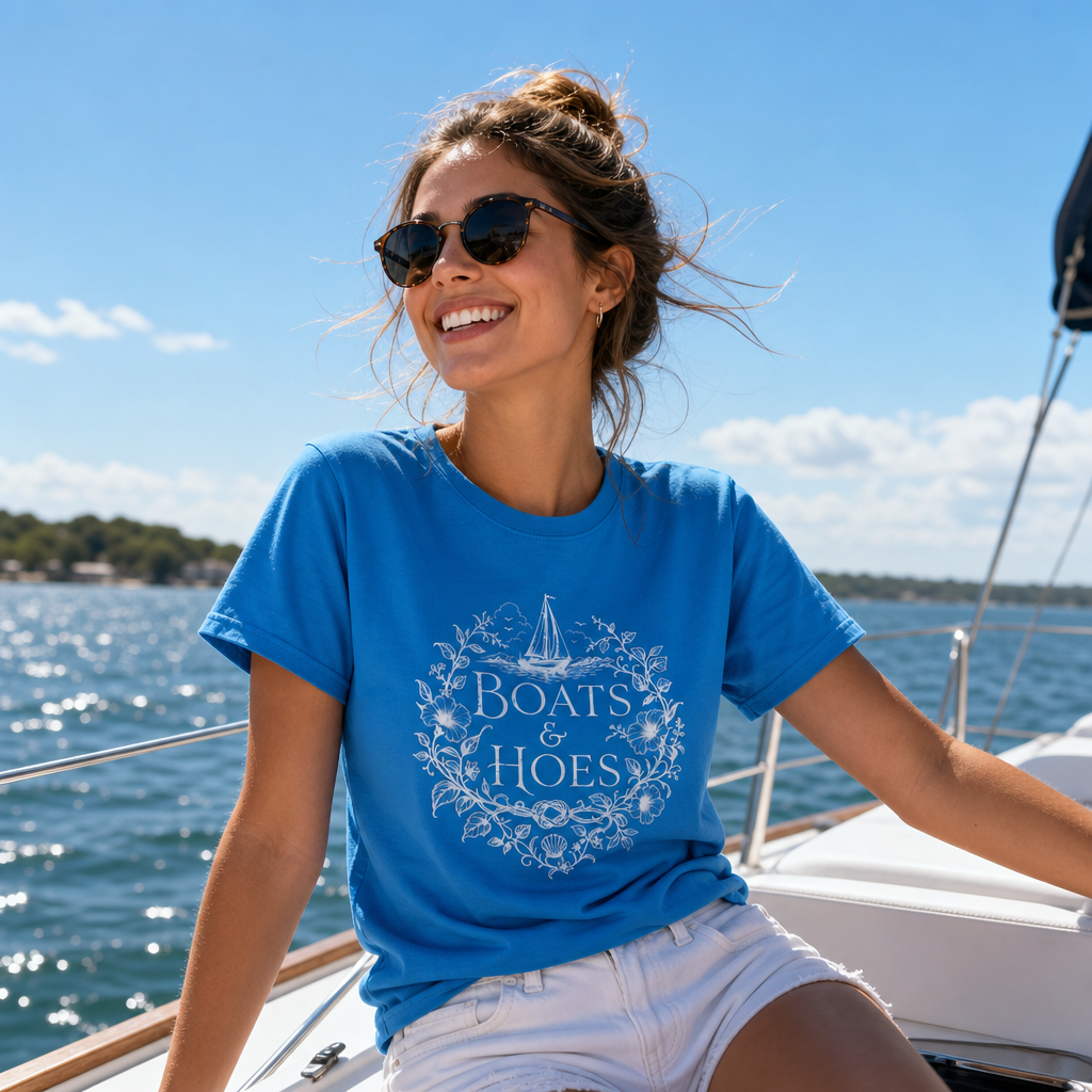 Boats and Hoes Botanical Front Only Tee – Hoes Clothes
