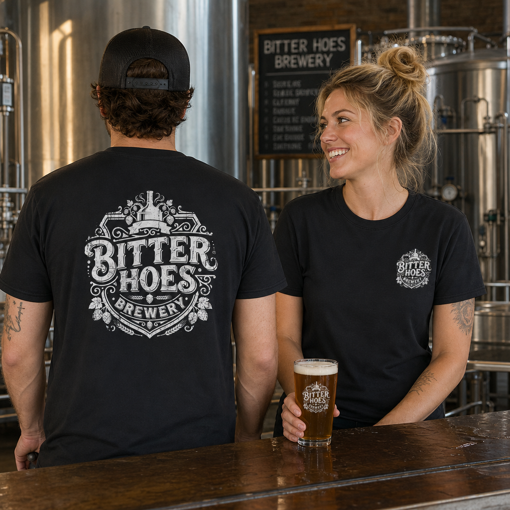 Bitter Hoes Brewery Front & Back Tee – Hoes Clothes