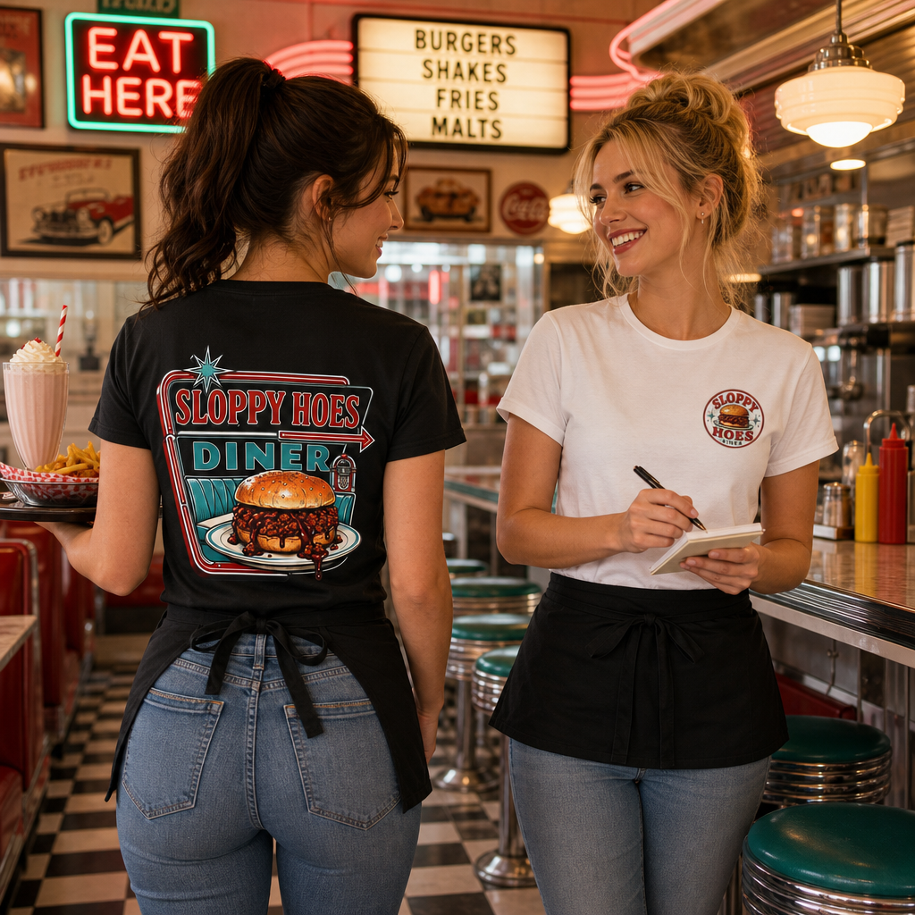 Sloppy Hoes Diner Full Color Front & Back Tee – Hoes Clothes