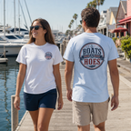 Boats and Hoes Badge Full Color Front & Back Tee – Hoes Clothes