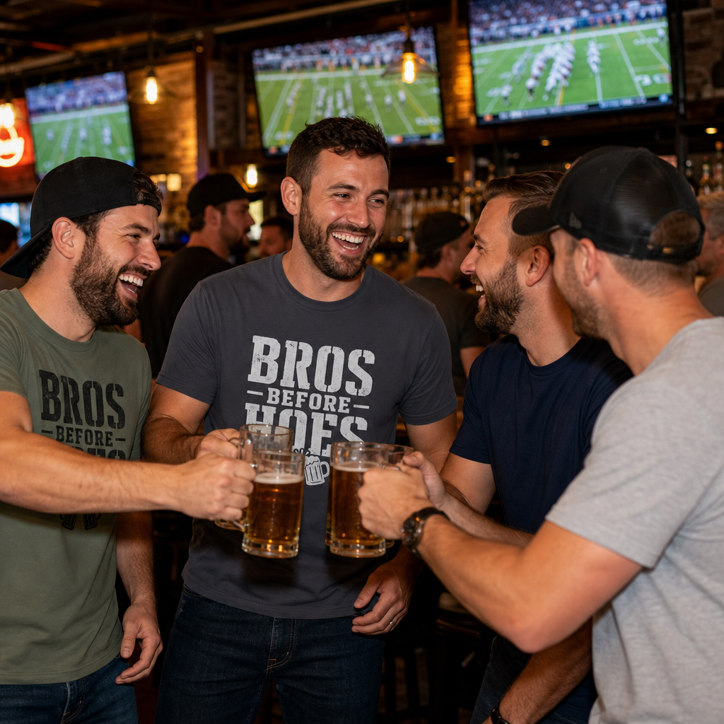 Bros Before Hoes Beer Large Front Print Tee – Hoes Clothes