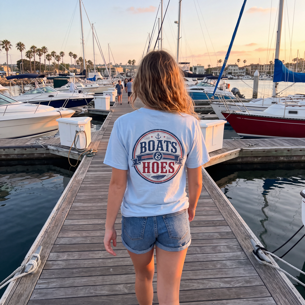 Boats and Hoes Badge FC Tee
