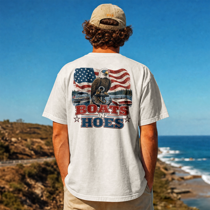 Boats and Hoes Patriotic Shirt