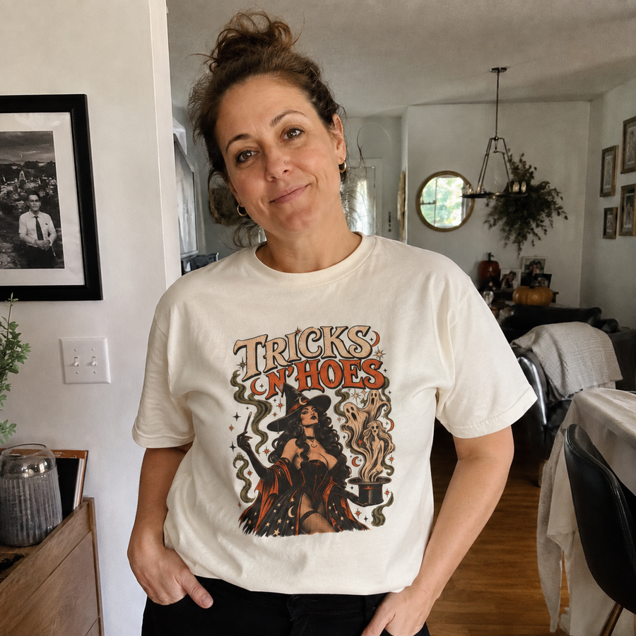Tricks N Hoes Witch Halloween Shirt