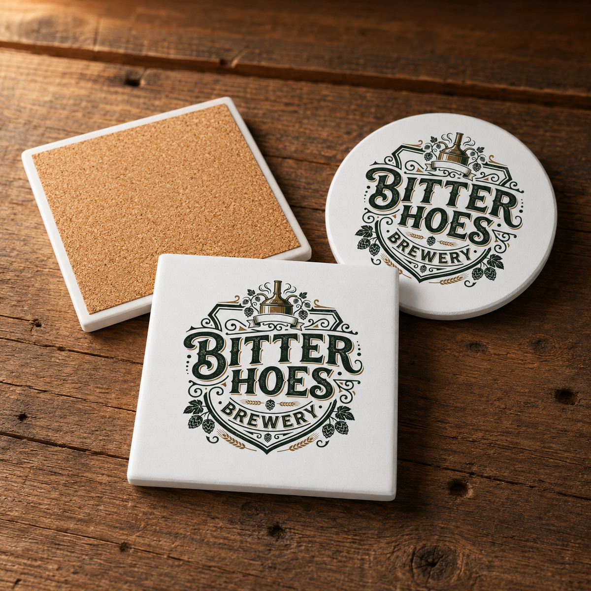 Bitter Hoes Brewery Ceramic Coaster